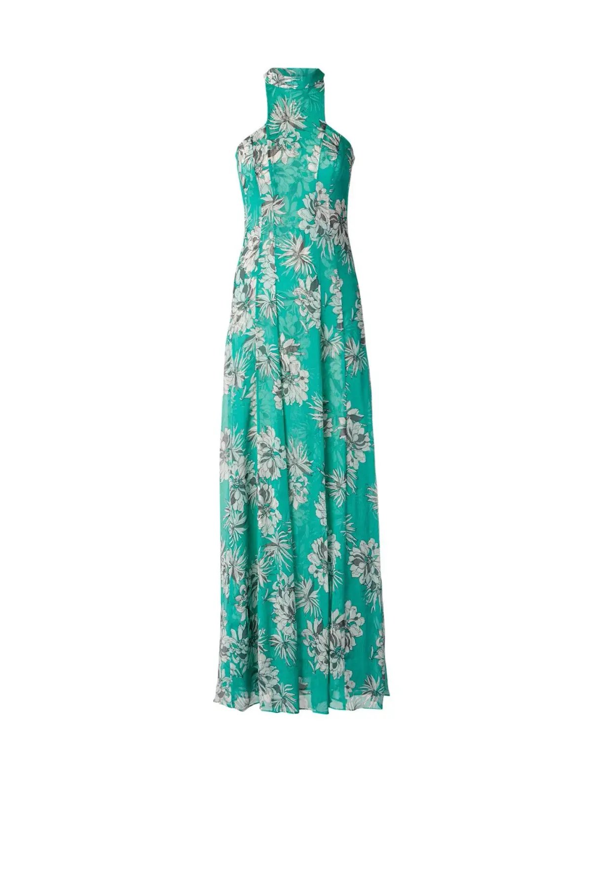 Scanlan Theodore Silk Georgette Floral Dress Spearmint Size AU 8 photo 5
