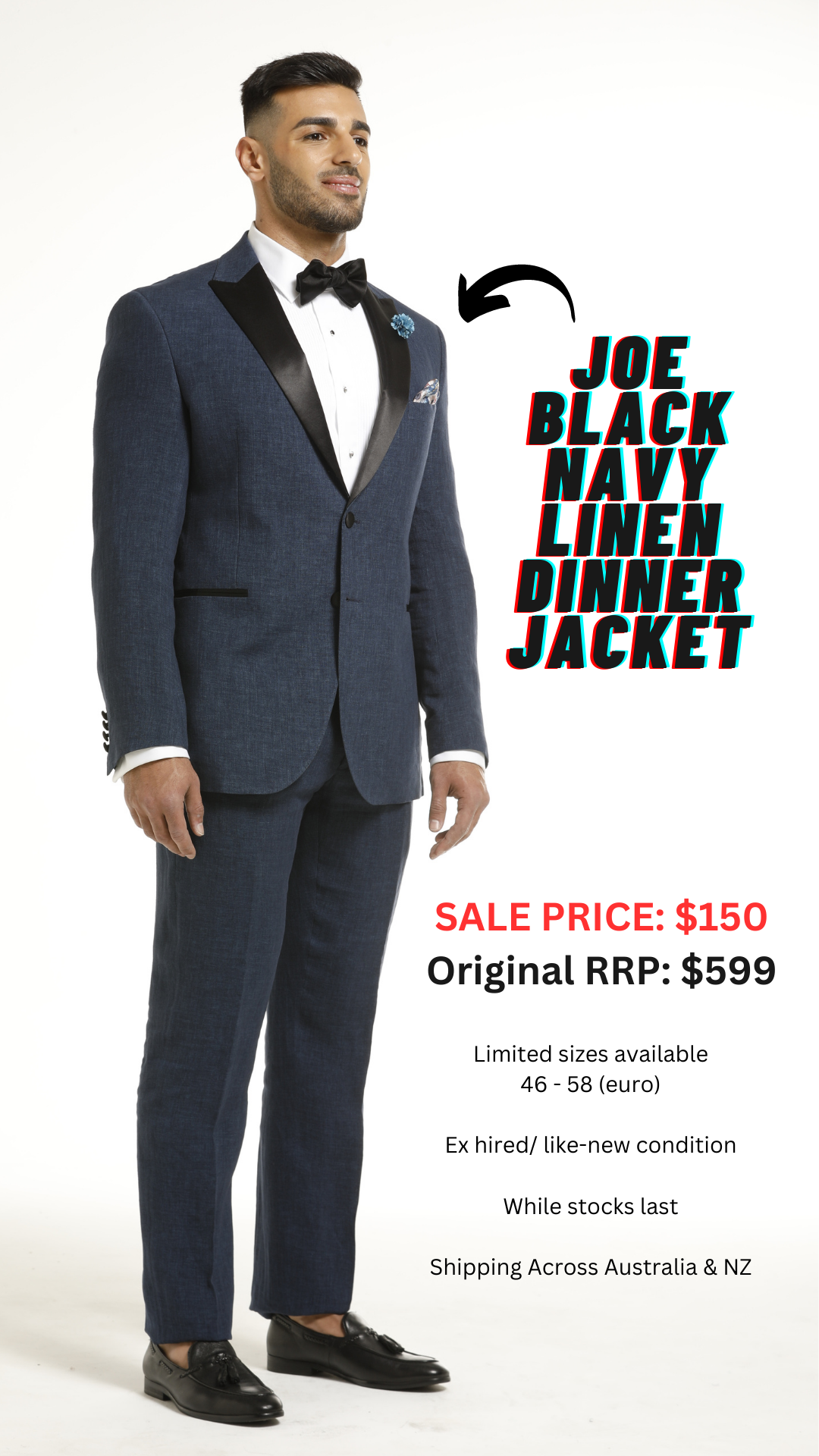 Joe Black Navy Linen Dinner Jacket photo 2