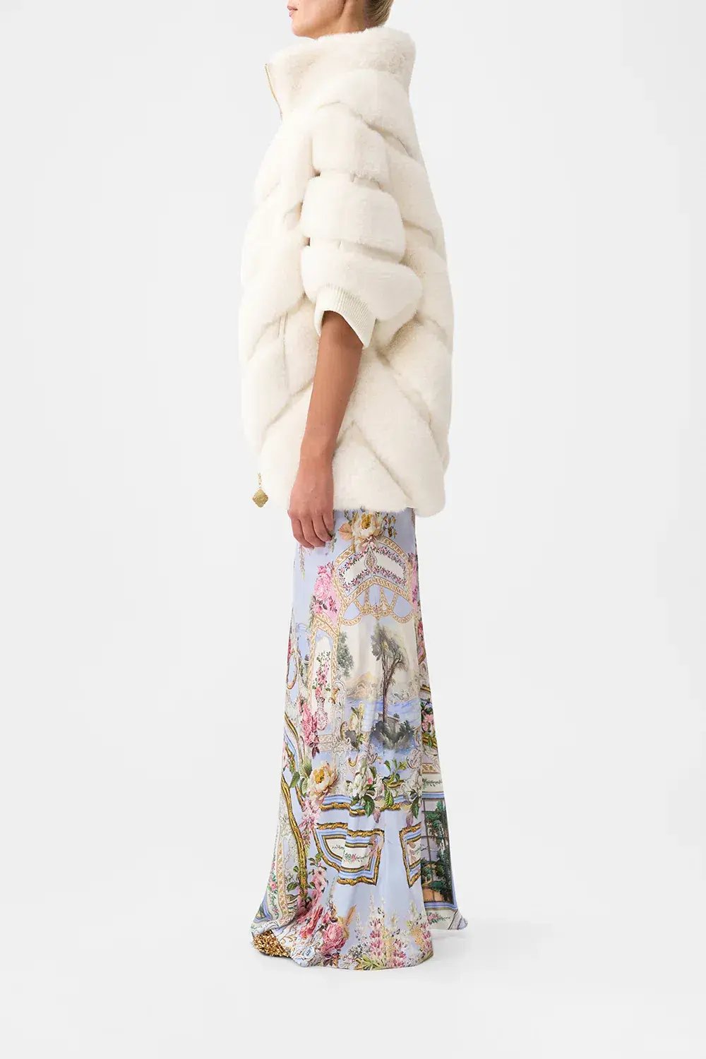 Camilla Tiled Time Faux Fur Short Sleeve Slouch Jacket White (M/L-AU12/14) photo 4