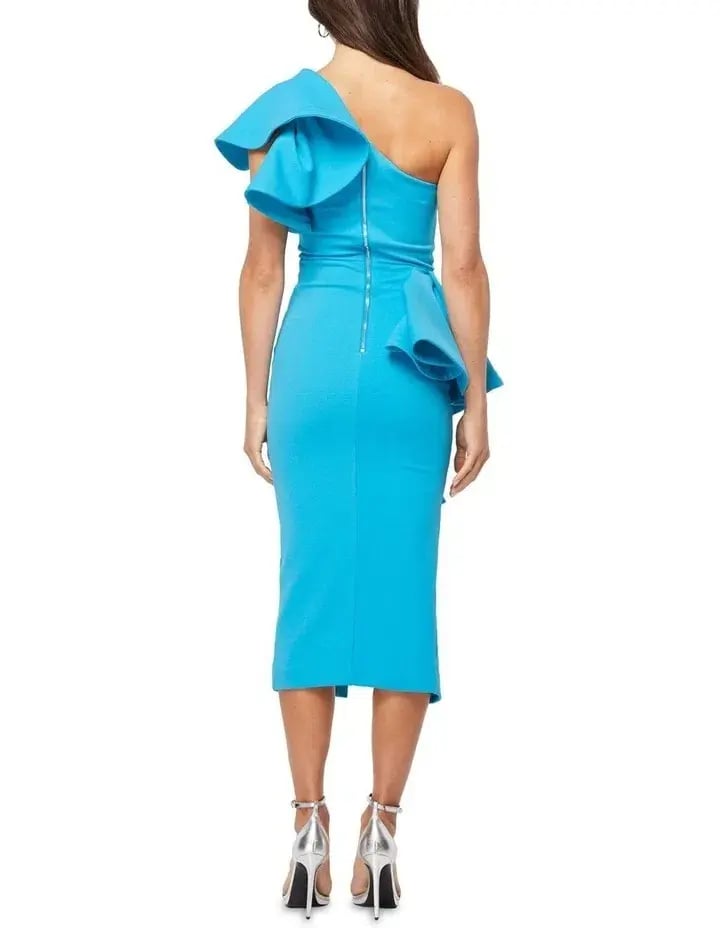 Mossman Dangerous Minds Midi Dress Blue Size 10 photo 2