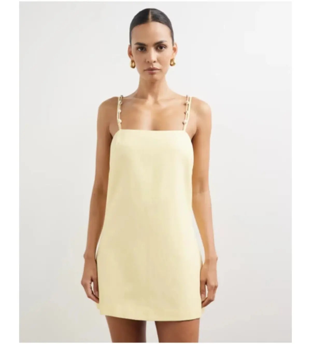 Lover Alizzi Beaded Lover Dress Soft Yellow Size 10 photo 3