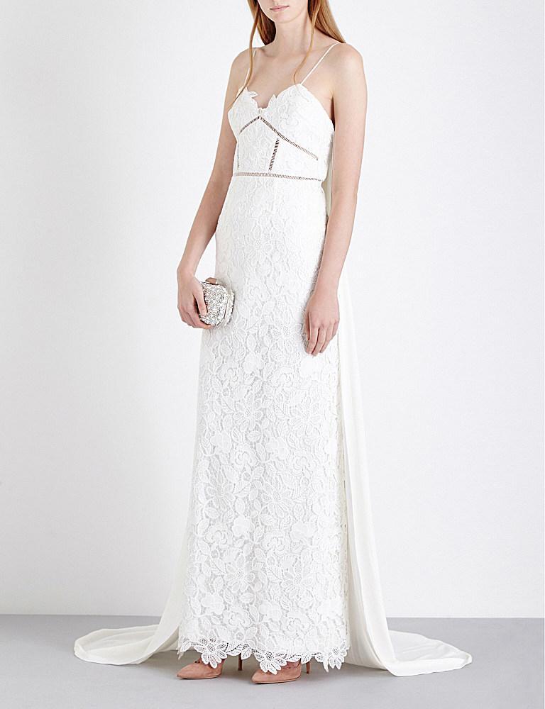 SELF PORTRAIT WHITE ANGELICA BRIDAL DRESS - SIZE 8 AU/4 US (RRP $1250) photo 2