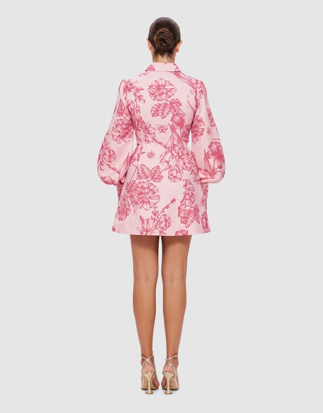 Leo Lin Amalia Mini Dress - Harmony Print In Plum Blossom photo 2