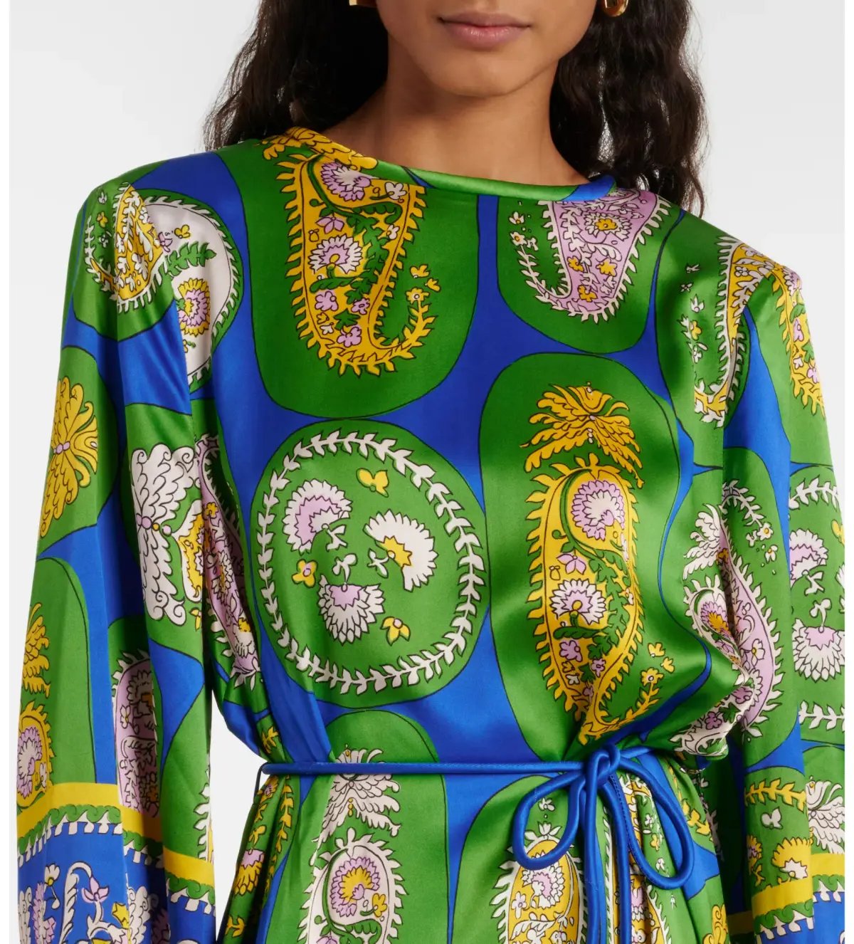 Alémais Gina Silk Midi Dress Print Size AU 16 photo 3