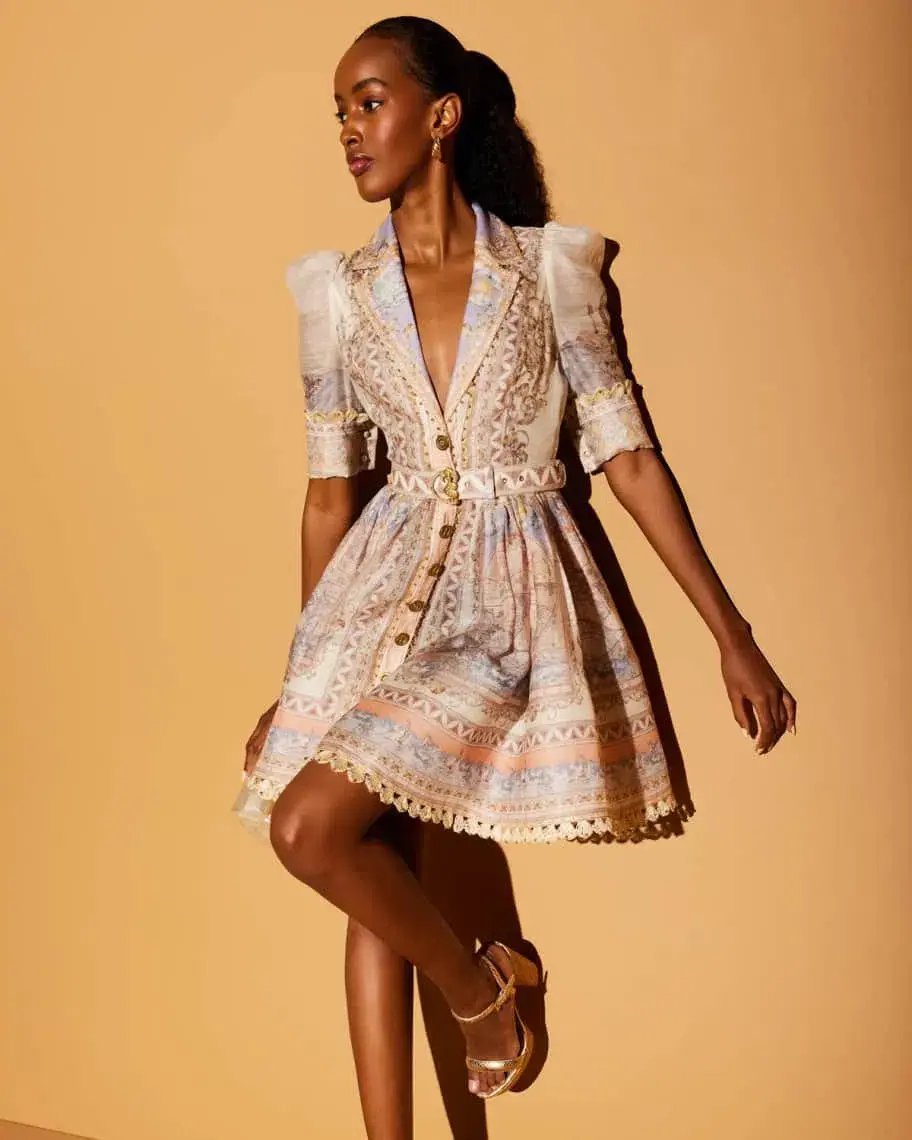 Zimmermann The High Tide Mini Dress in Odyssey Print  Size 1 / AU 10 photo 5