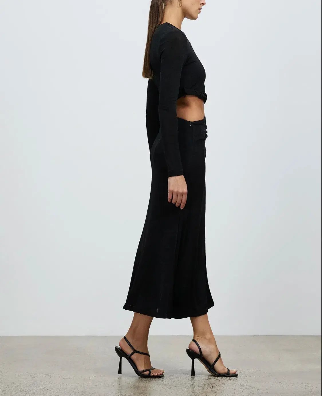 MISHA Arma Midi Dress Black Size 6/XS photo 3