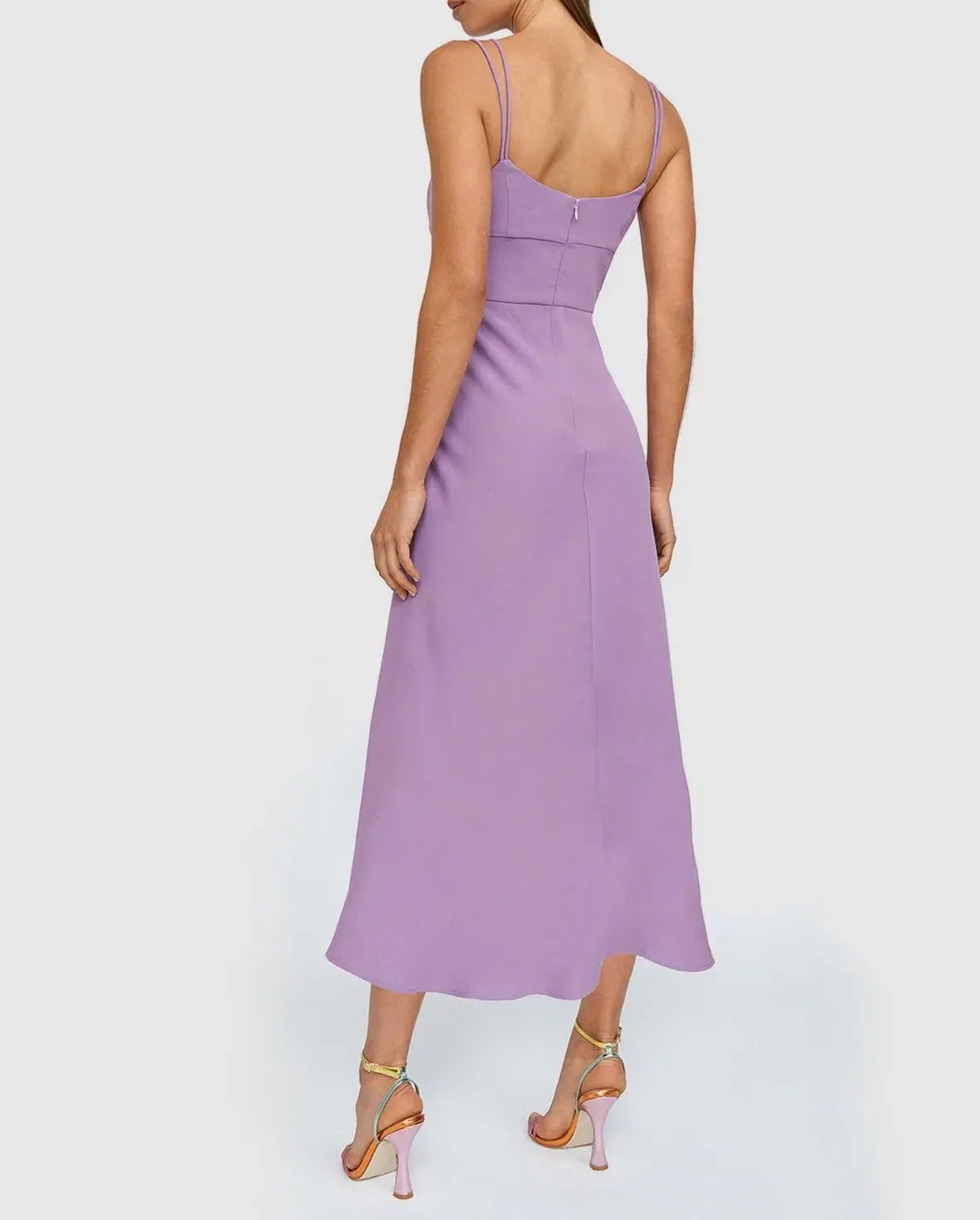 By Johnny Iris Midi Dress Purple Size 6 photo 2