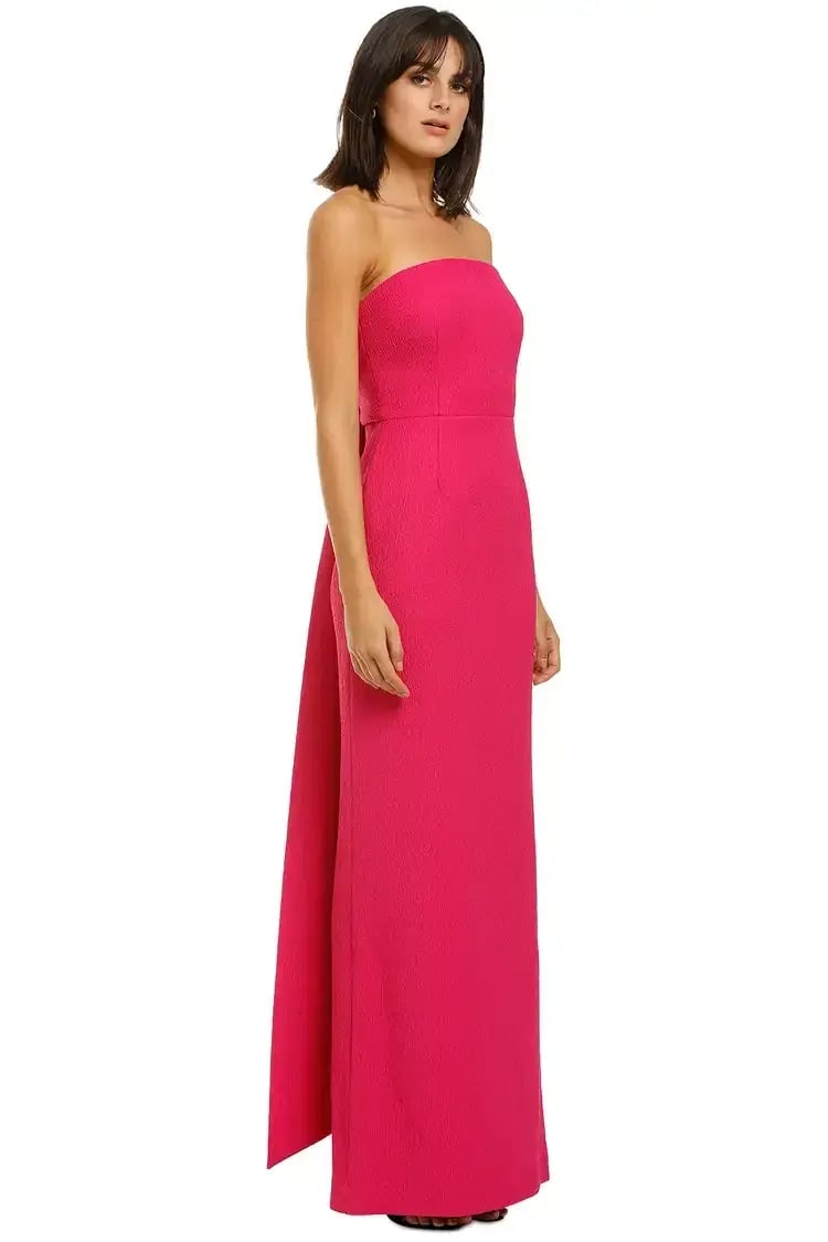 Rebecca Vallance Natalia Tie Gown Magenta Fuschia Pink Size 12 photo 2