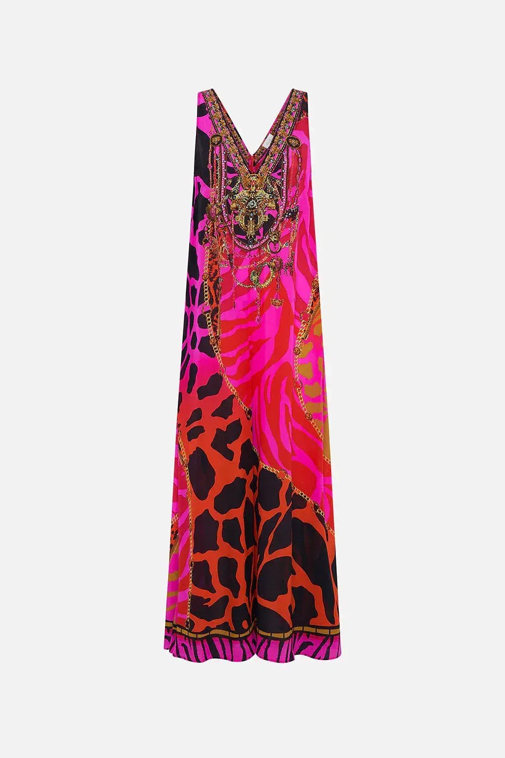 The Always Change Your Spots V Neck Flared Jumpsuit Pink Print Size S/Au 8 photo 6