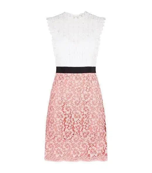 Sandro Gab Lace Mini Dress Pink Size 8 photo 6