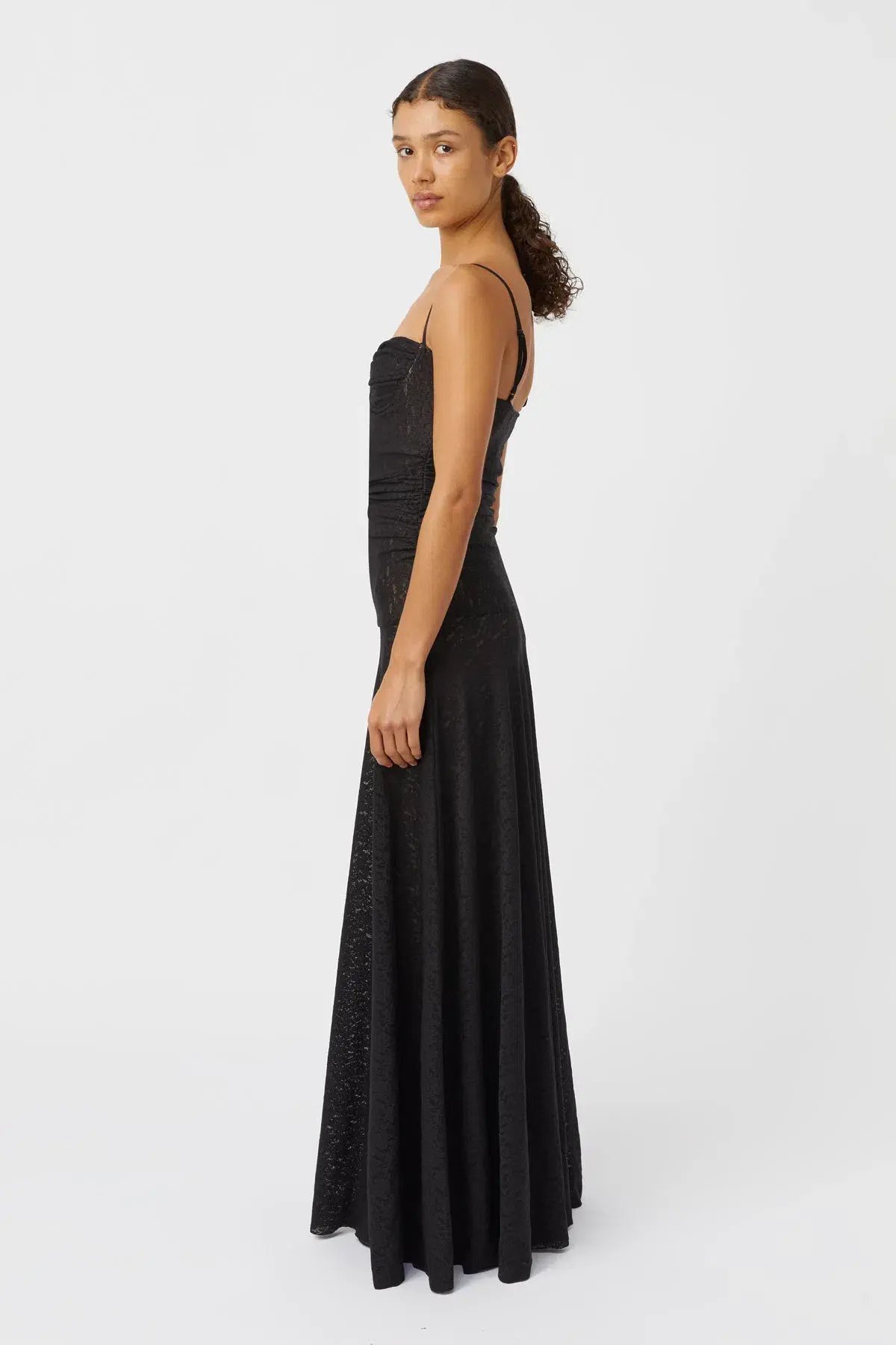 Camilla & Marc Camille Lace Maxi Dress Black Size 8 photo 4