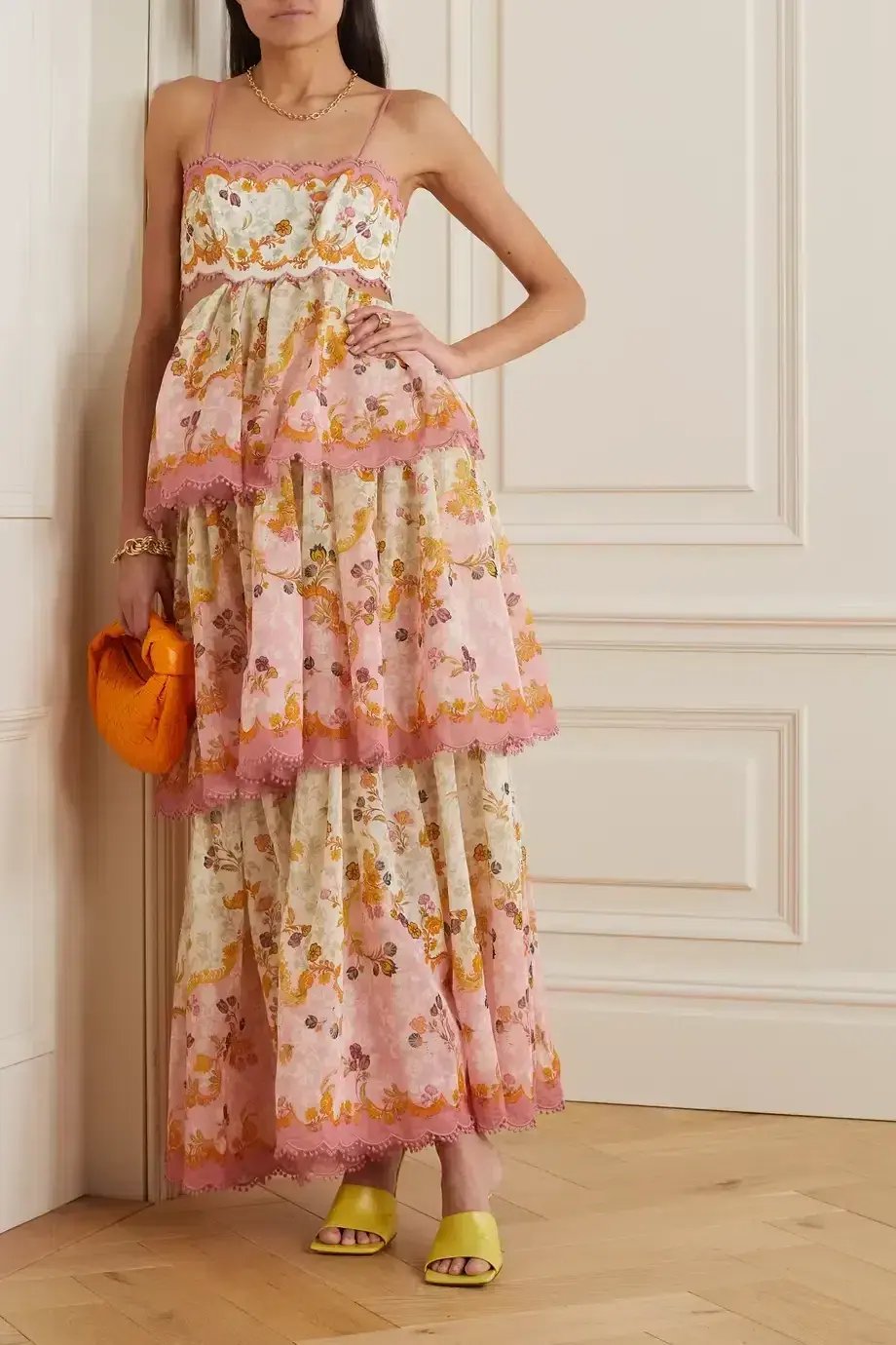 Zimmermann Laurel Frill Midi Dress Floral Size 4 / AU 16 photo 5
