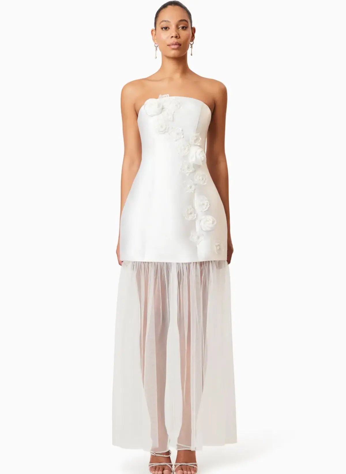 Elliatt Oleander Strapless Maxi Dress White Size S / AU 8 photo 8