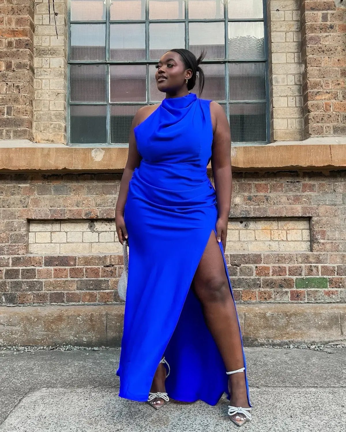 Sheike Venus Maxi Dress Cobalt Blue Size 16 photo 3