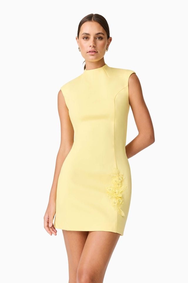 Elliatt Evee Mini Dress - Lemon photo 4
