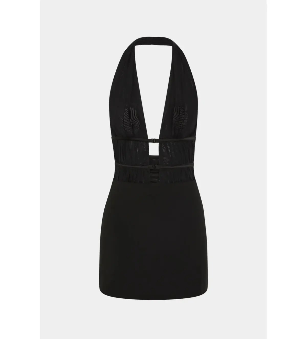 MISHA Celine Twill Mini Dress in Black Size 6/XS photo 5