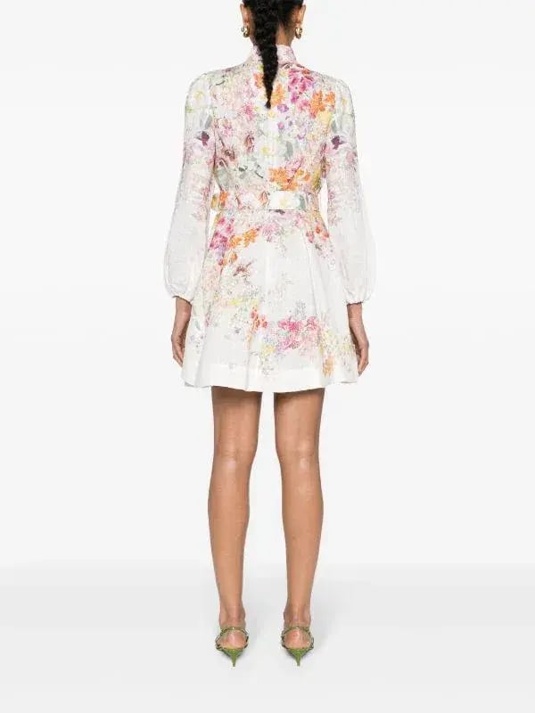 Zimmermann Natura Buttoned Floral Mini Dress Size 2 / AU 12 photo 3