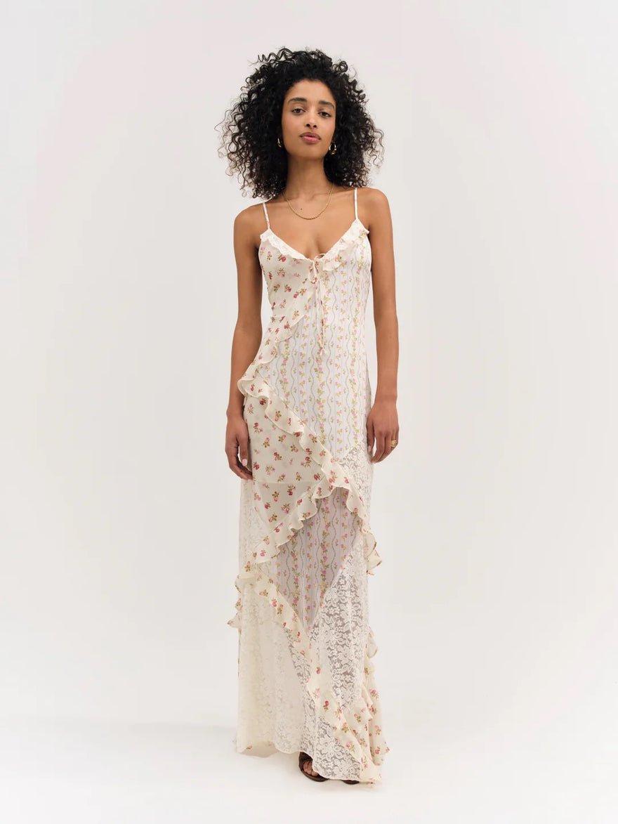 For Love and Lemons Josalyn Maxi Dress - Cream photo 2