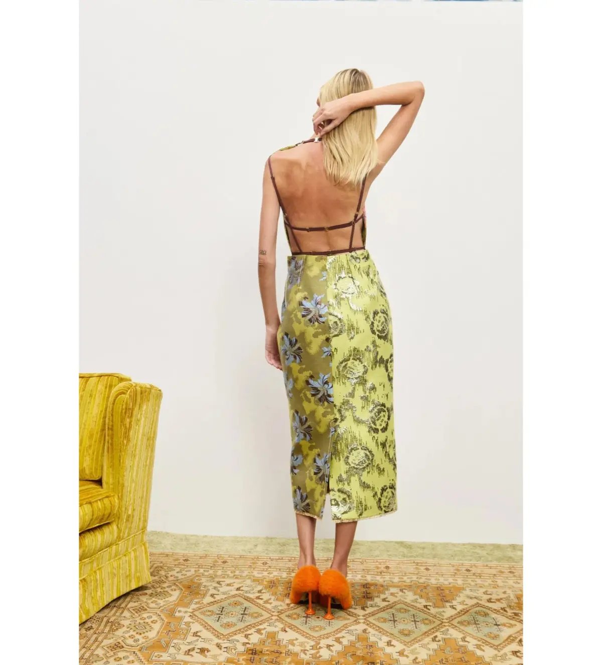 Alemais Adriana Jacquard Midi Gown Multi Floral Size AU 12 photo 5