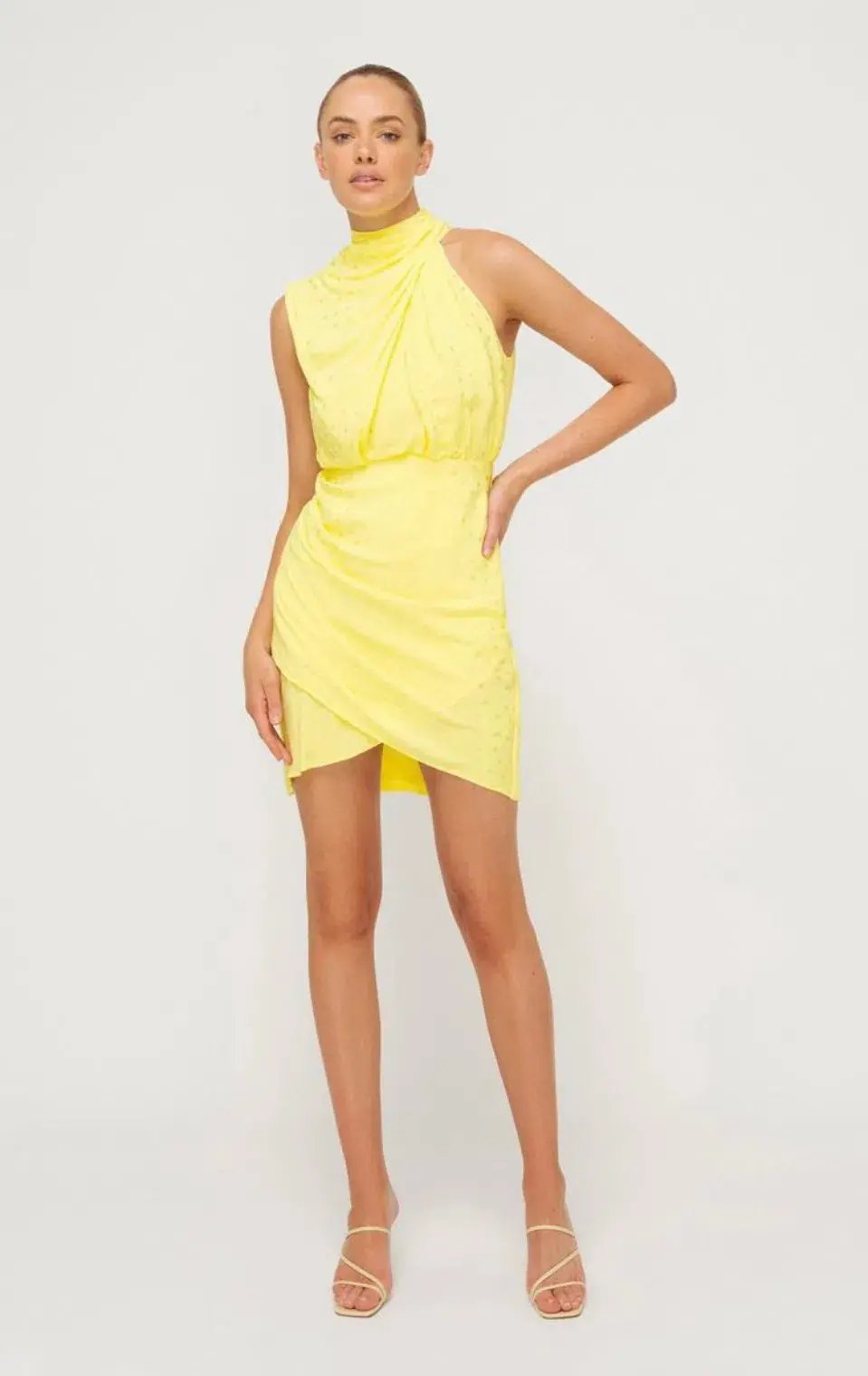 Sheike Gracie Mini Dress Yellow Size 16 photo 2