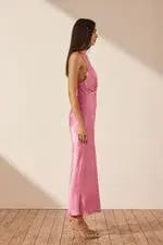Shona Joy Arienzo Plunged Dress Pink Size 10 photo 3