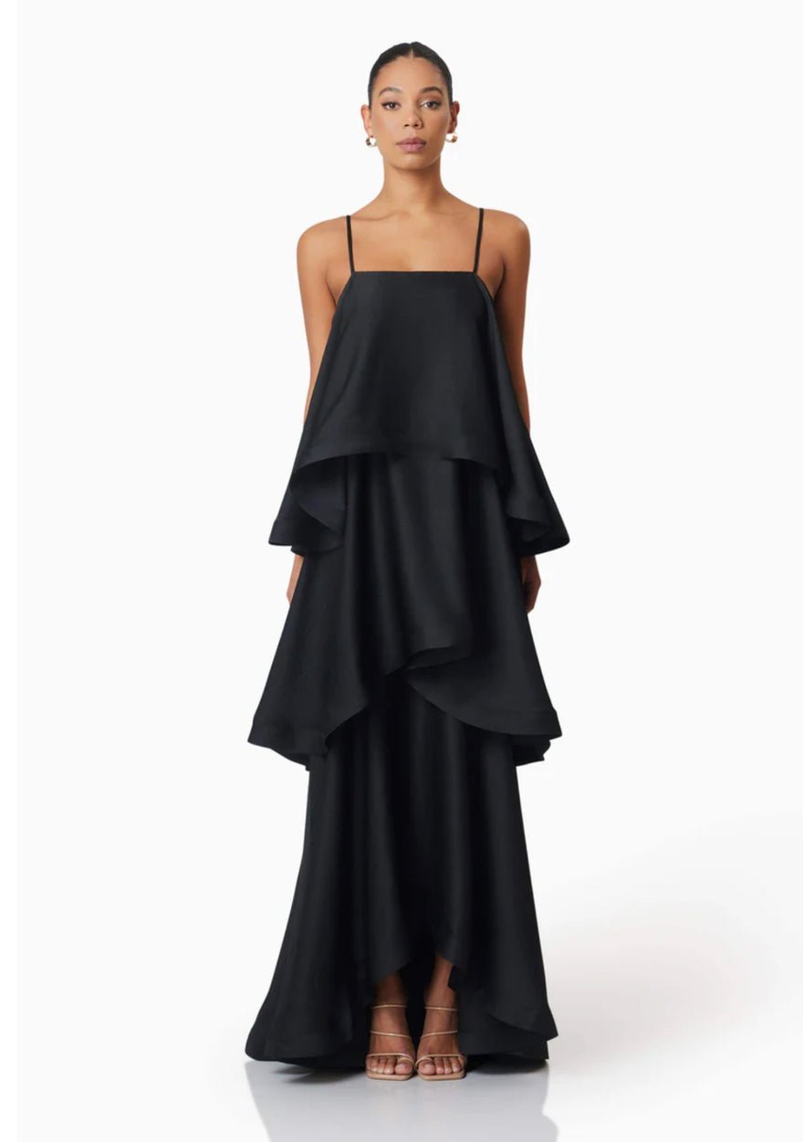 Elliatt Tilly Tiered Maxi Dress In Black photo 3