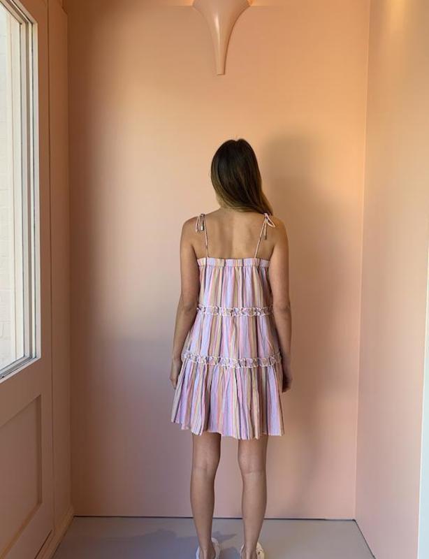 Steele Ariana Swing Dress Sunset Stripe Size  Small photo 3