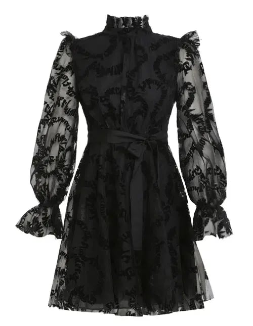 Zimmermann Mesh Mini Dress Black Size 8 photo 4
