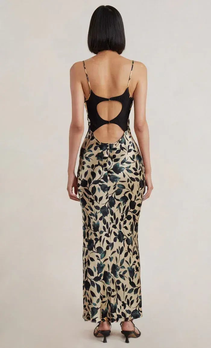 Bec & Bridge Silhouette Vine Maxi Dress Print Size 16 photo 2