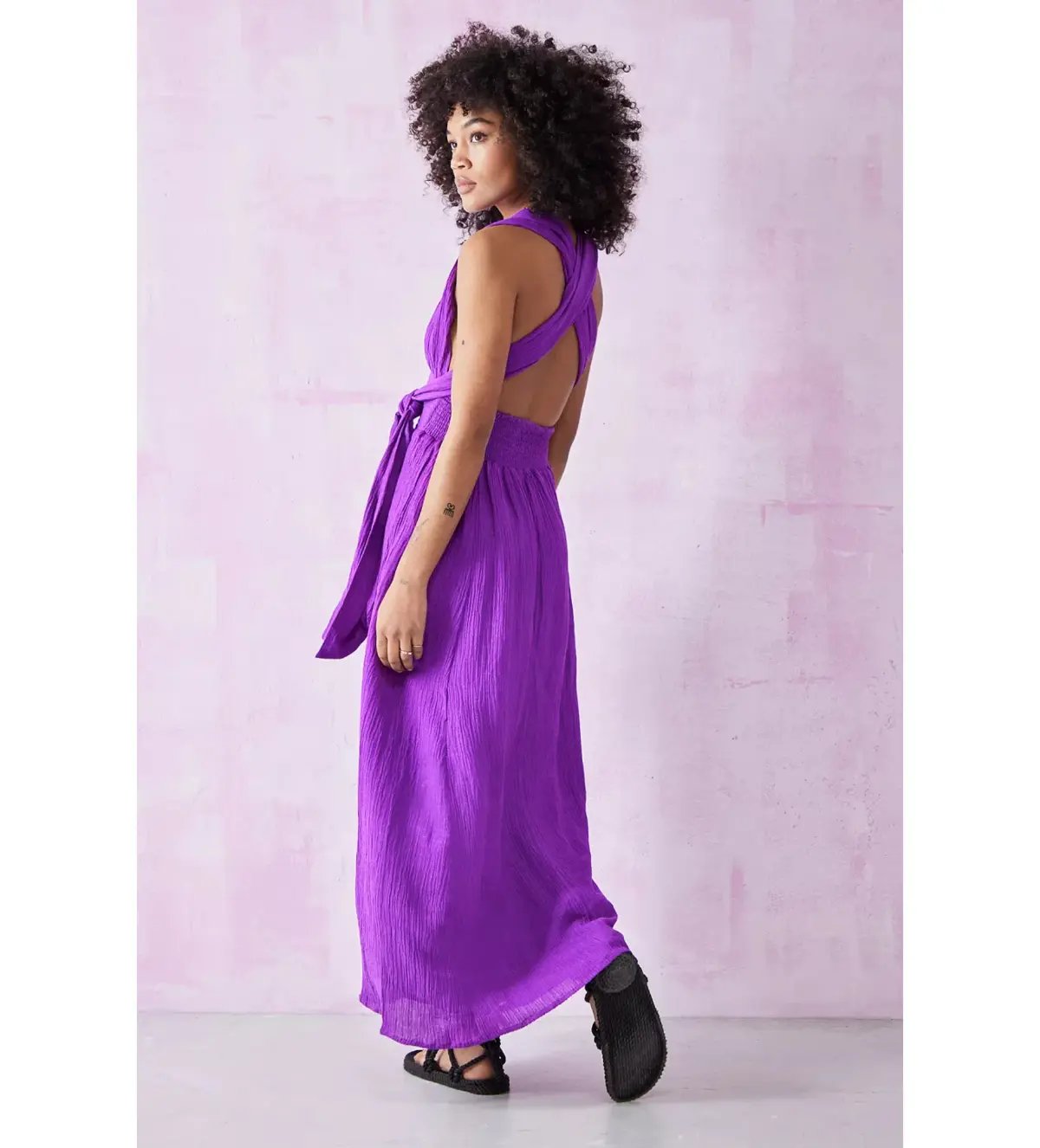 Faithfull The Brand Tropiques Maxi Dress Violet size 10 photo 5