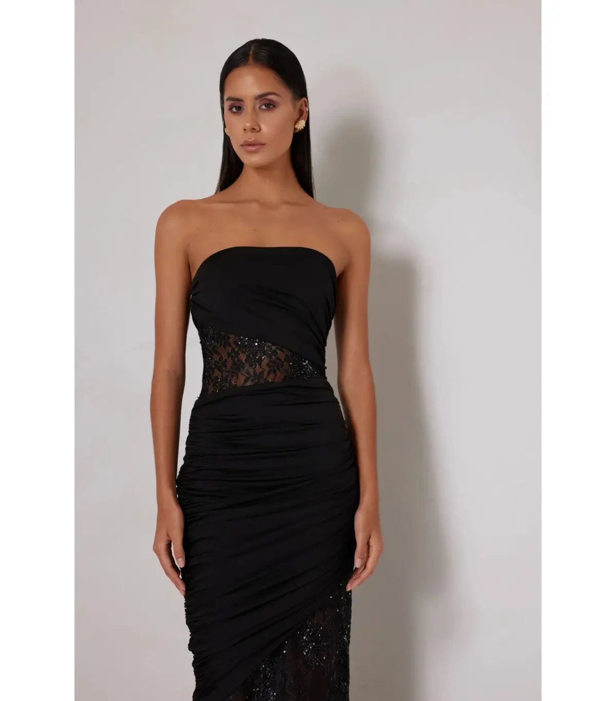 Elle Zeitoune Journee Maxi Dress Black Size AU 10 photo 3