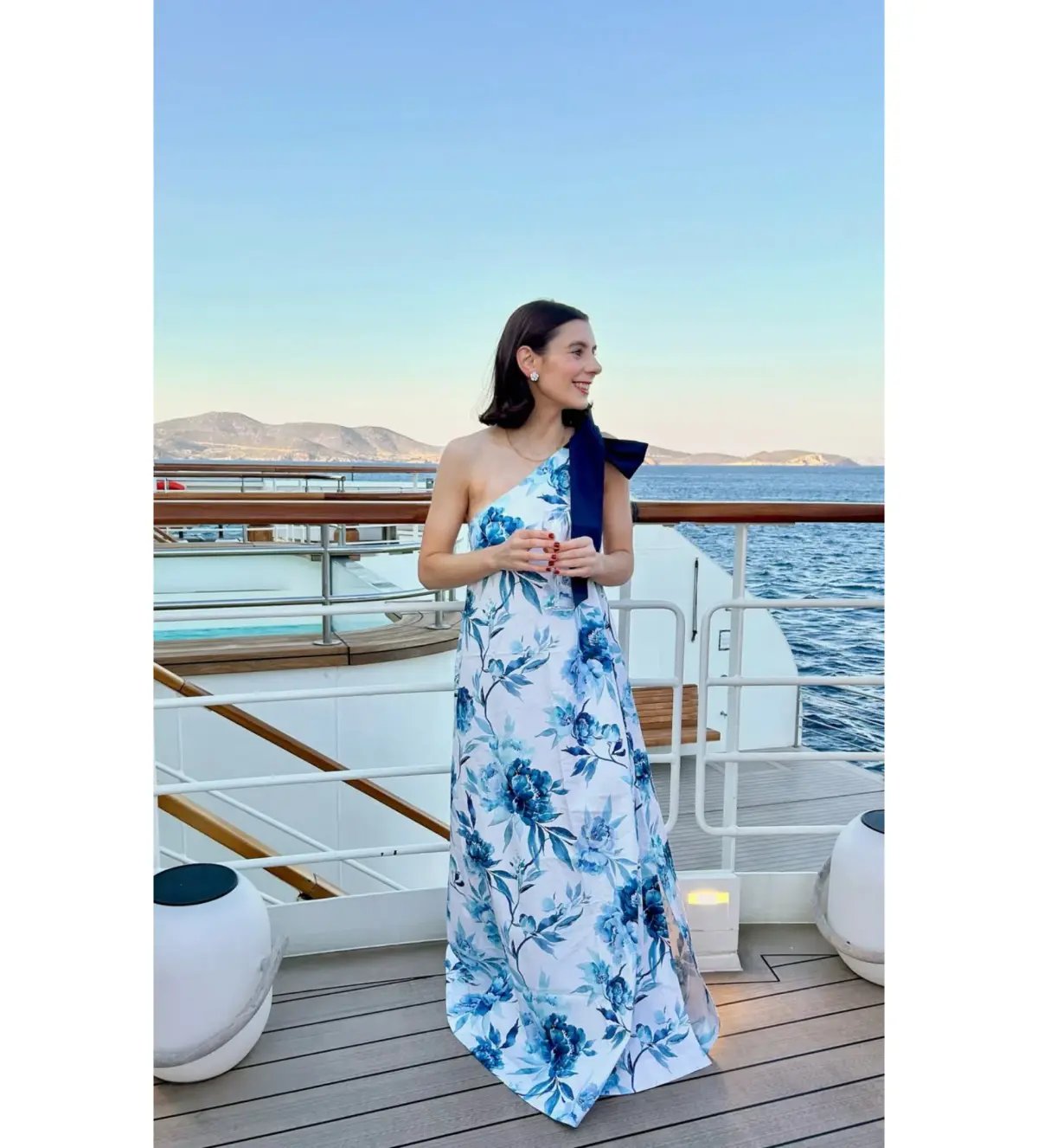 Aston Studio Mila Maxi Dress Cerulean Peony Size AU 10 photo 2