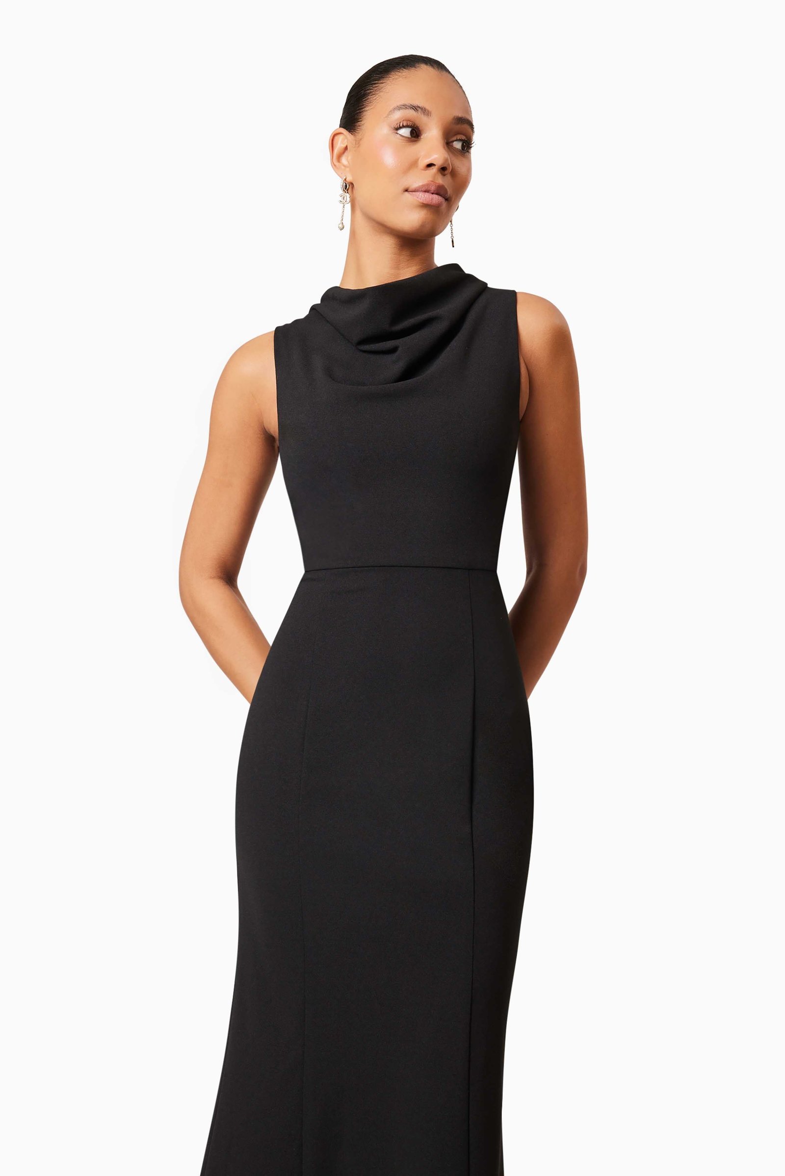 ELLIATT JAMIE MIDI DRESS - BLACK photo 4