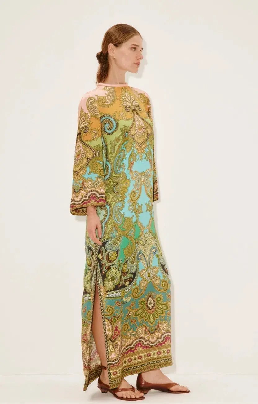 ALEMAIS CLEMENZA SILK MIDI DRESS SIZE 12 also fits 14 photo 3