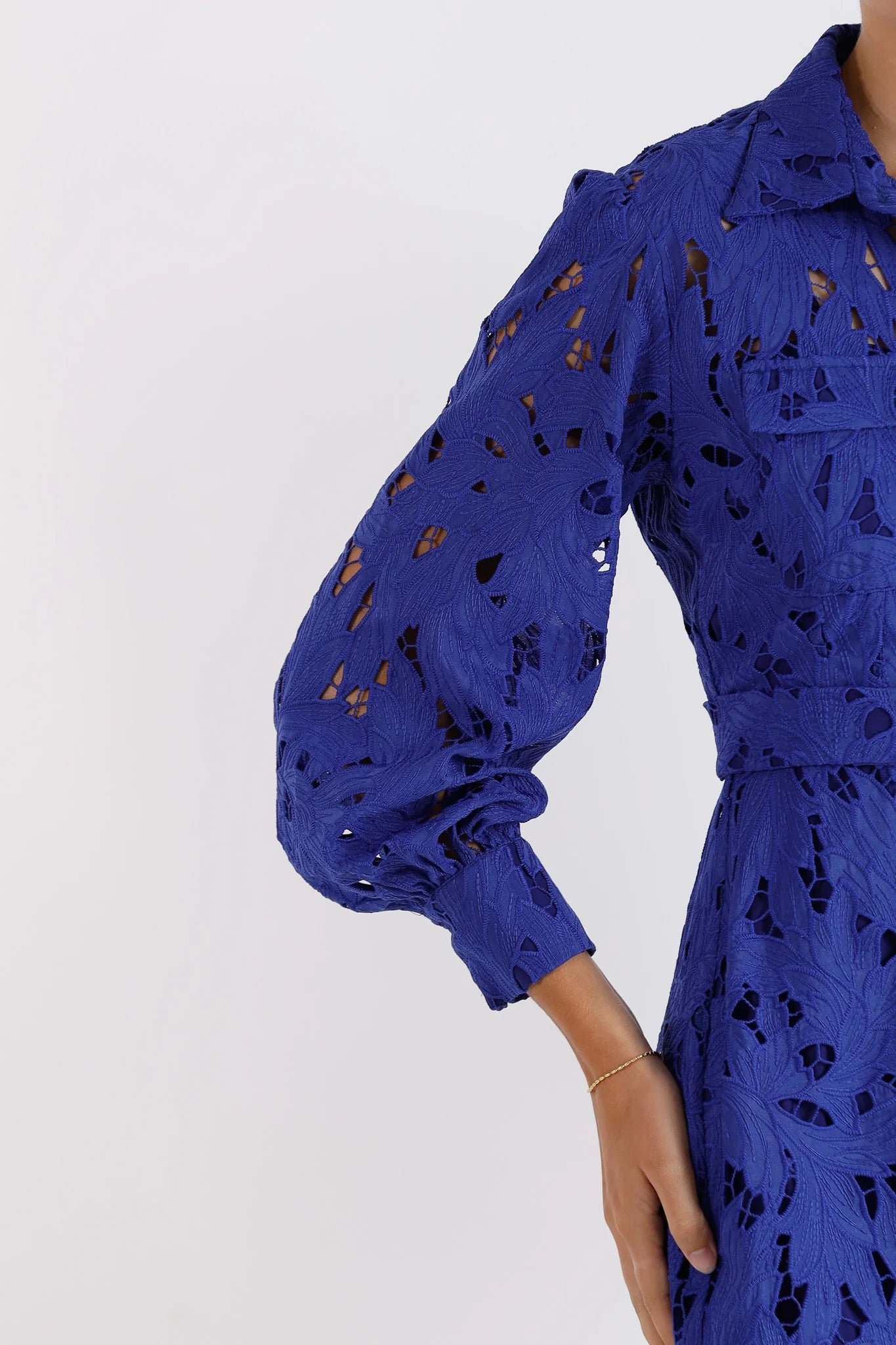 PASDUCHAS SKYLINE SHIRT DRESS - COBALT photo 3