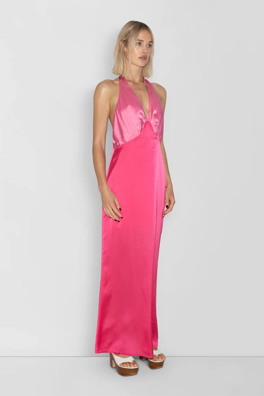 The Wolf Gang Oahu Slip Dress - Hot Pink photo 3