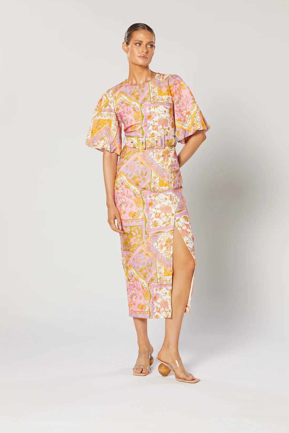 WINONA HARLAN BELTED DRESS - PAISLEY PRINT photo 2