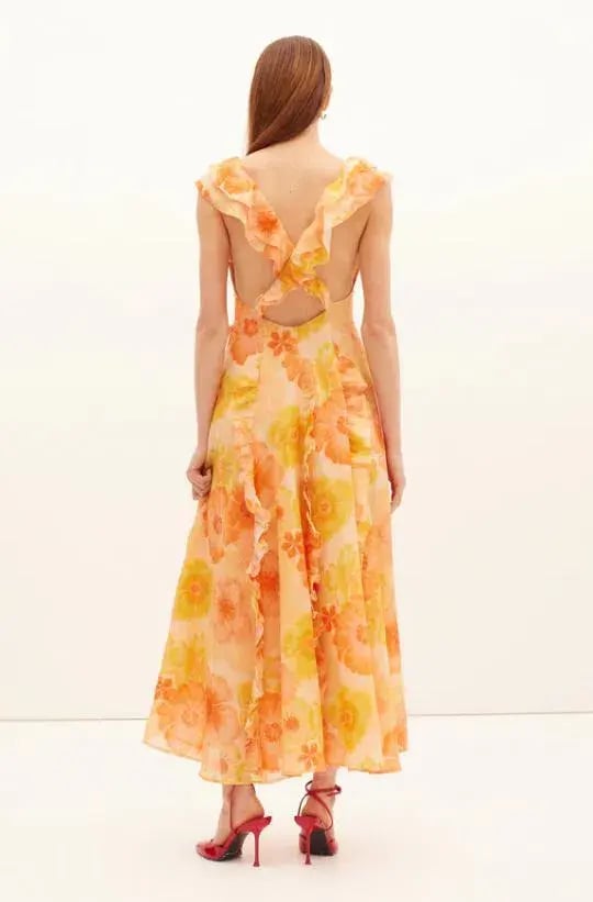Kate Ford Cosmos Frill Gown Size 10 photo 5