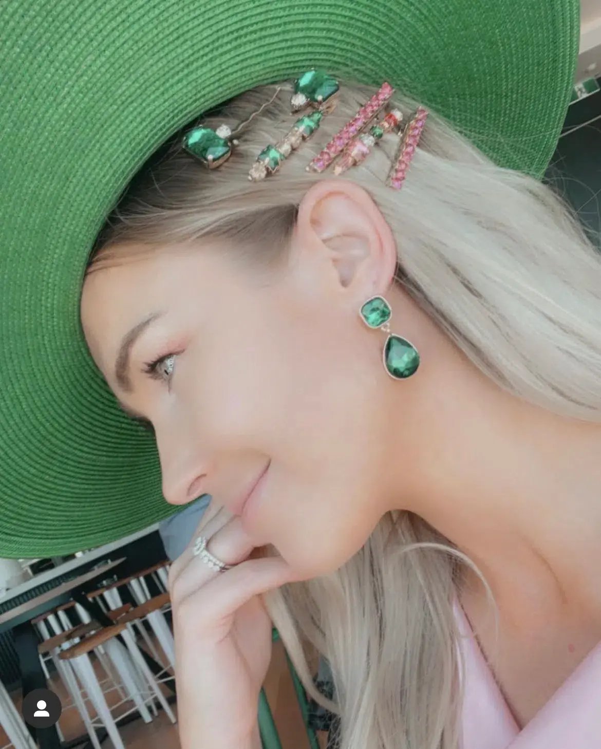 Morgan & Taylor Macy Boater hat in Green photo 3