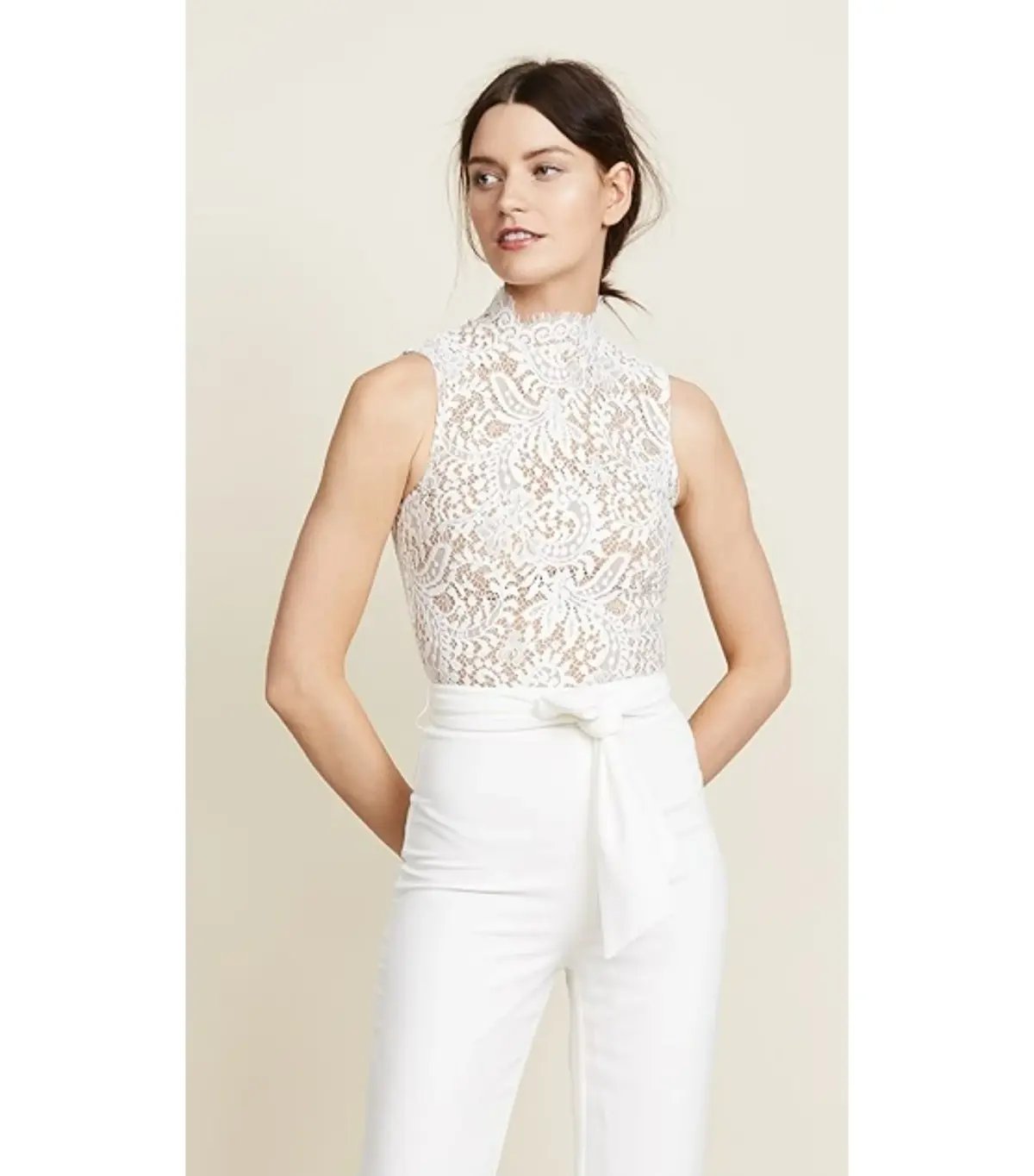 MISHA Josie Pantsuit White Size 6/XS photo 2