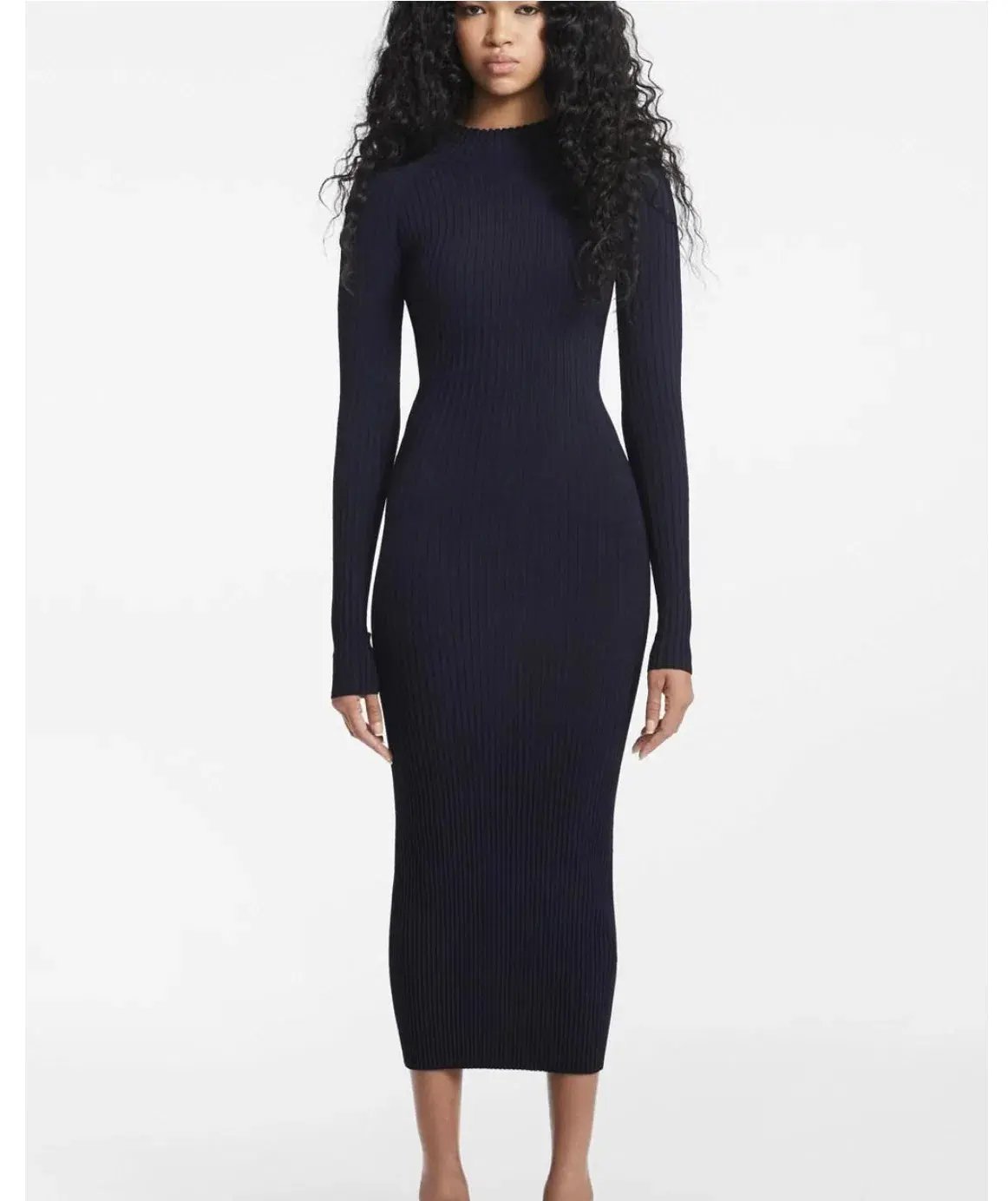 Dion Lee Rib Twist Reversible Rib Dress Navy Size 8 photo 2