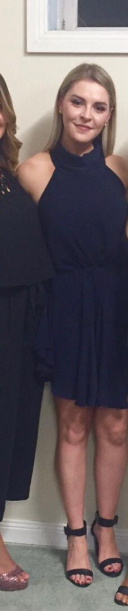 Shona Joy High Neck Mini Dress Navy Size 10 photo 2