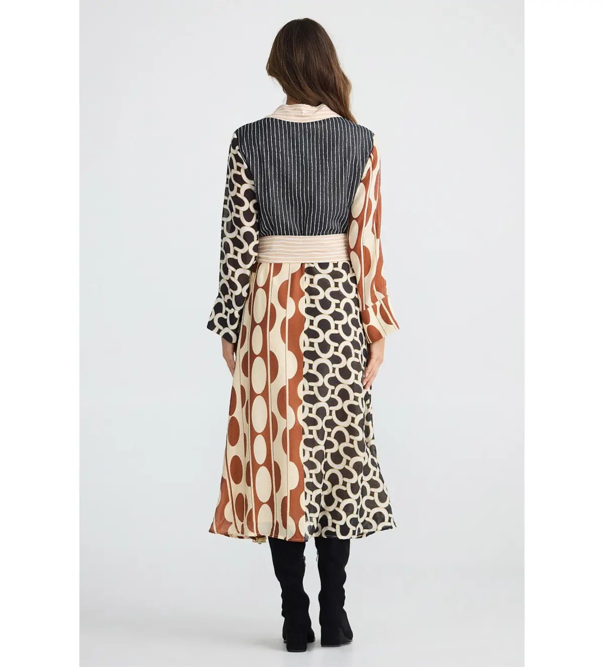 Brave + True Lucy Vienna Midi Dress Print Size M/AU 12 photo 2