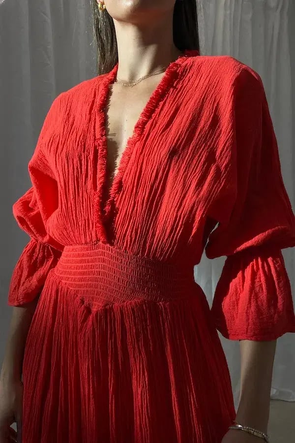 D'Artemide Eleni Dress Red O/S photo 2