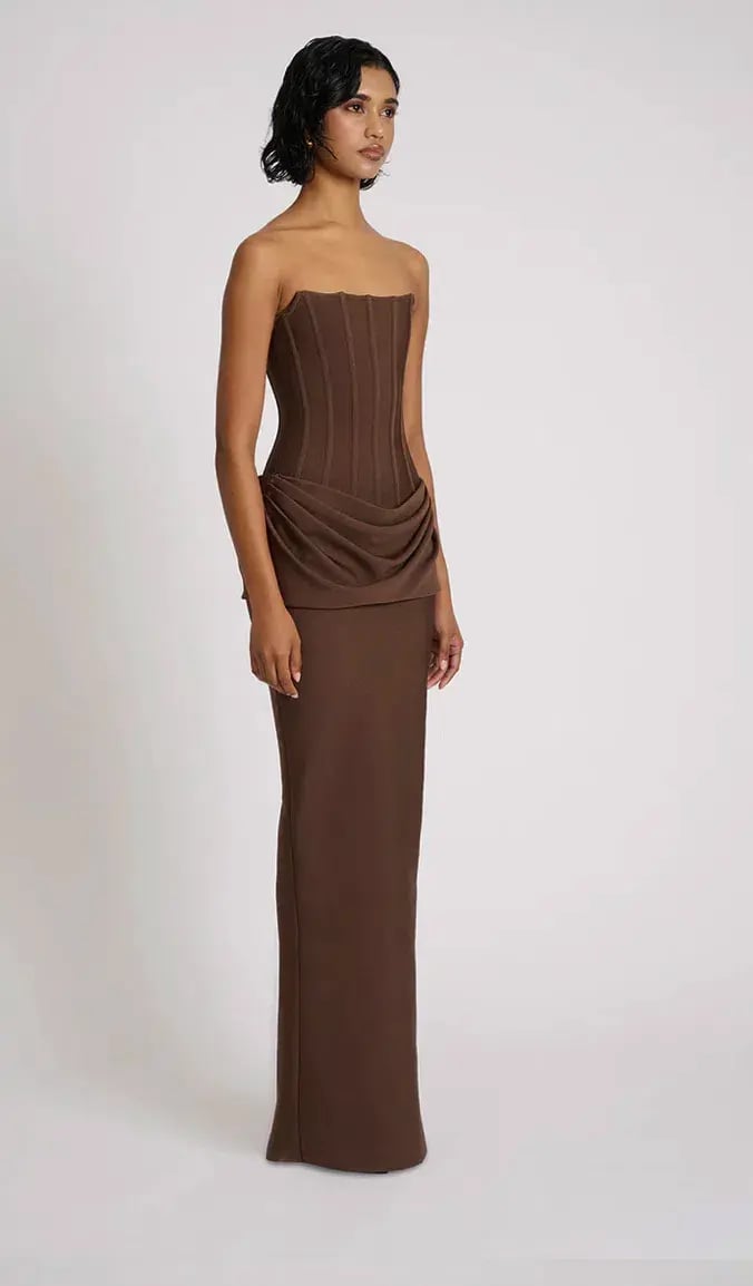 Eliya the Label Hilda Gown Brown Size AU 10 photo 2