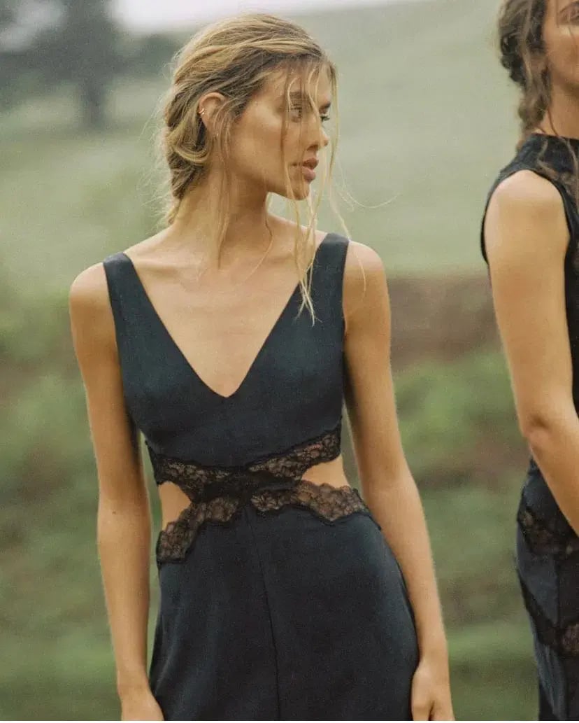 Sir the Label Alma Cut Out Dress in Black Size 0 / AU 6 photo 4