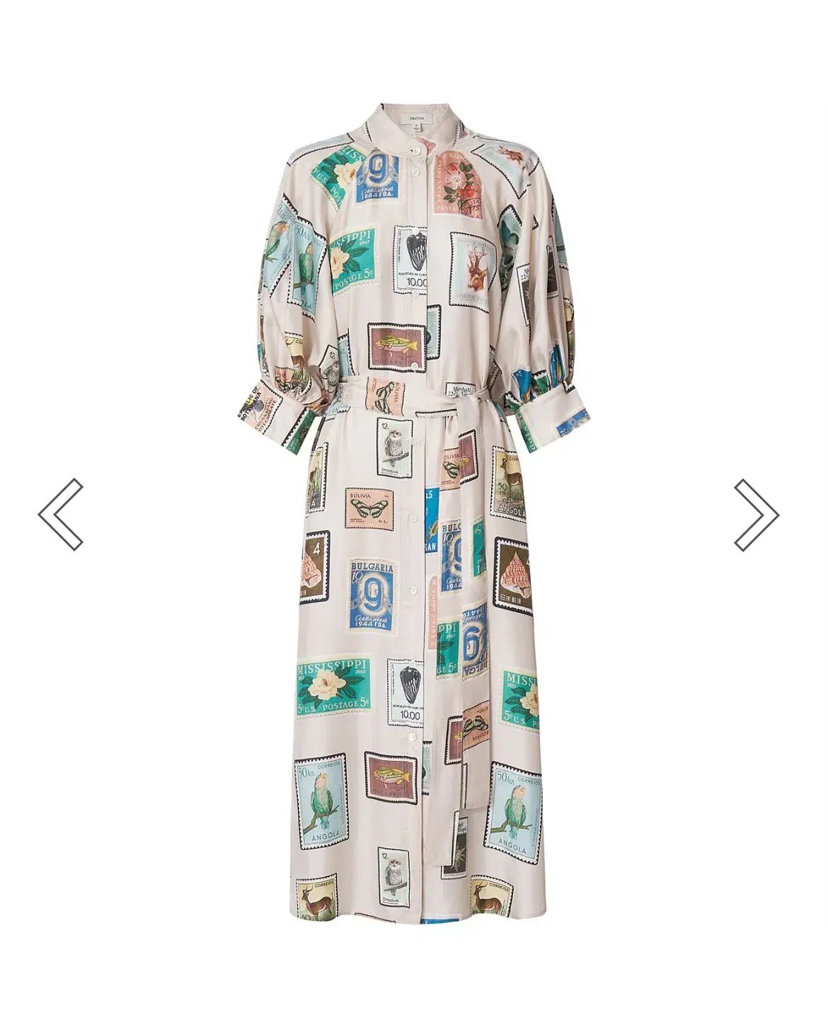 Oroton Stamp Print Dress Midi Size AU 10 photo 4
