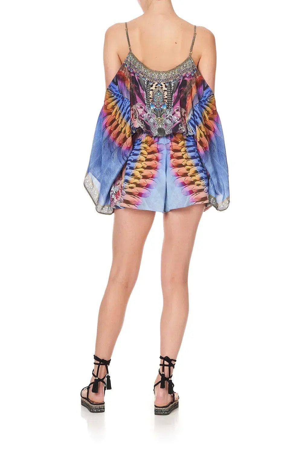 Camilla Franks Drop Shoulder Playsuit Love On The Wing Print Size M /AU 12 photo 5