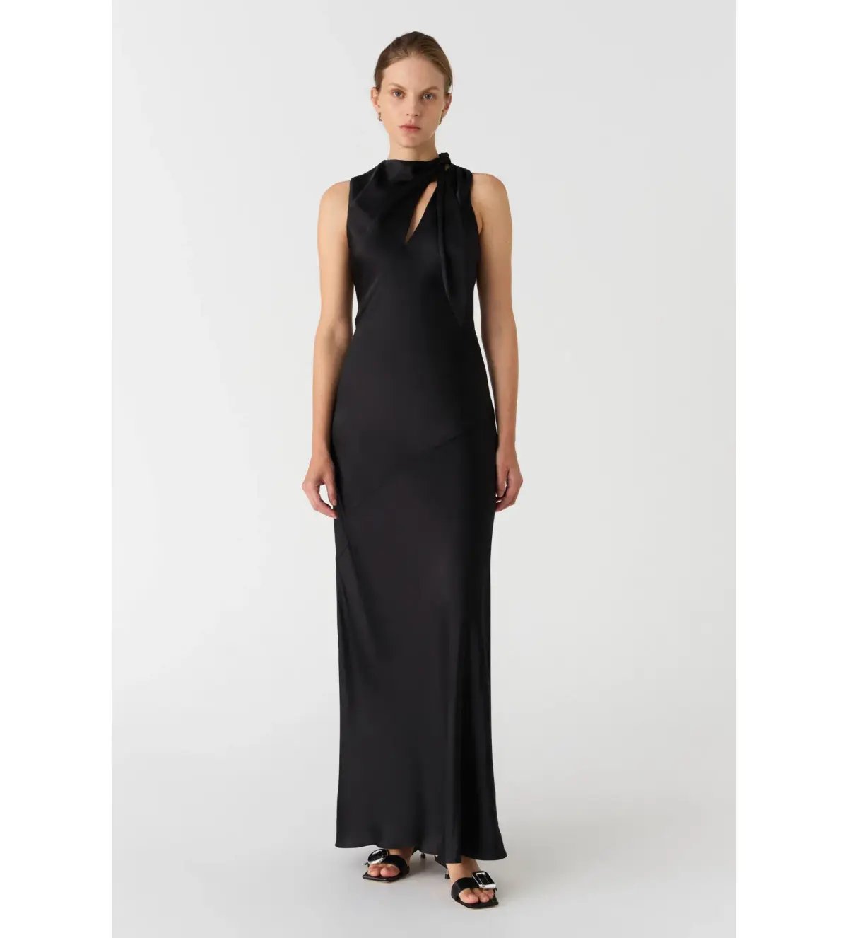 Misha Noelia Maxi Dress Black Size 10/M photo 2