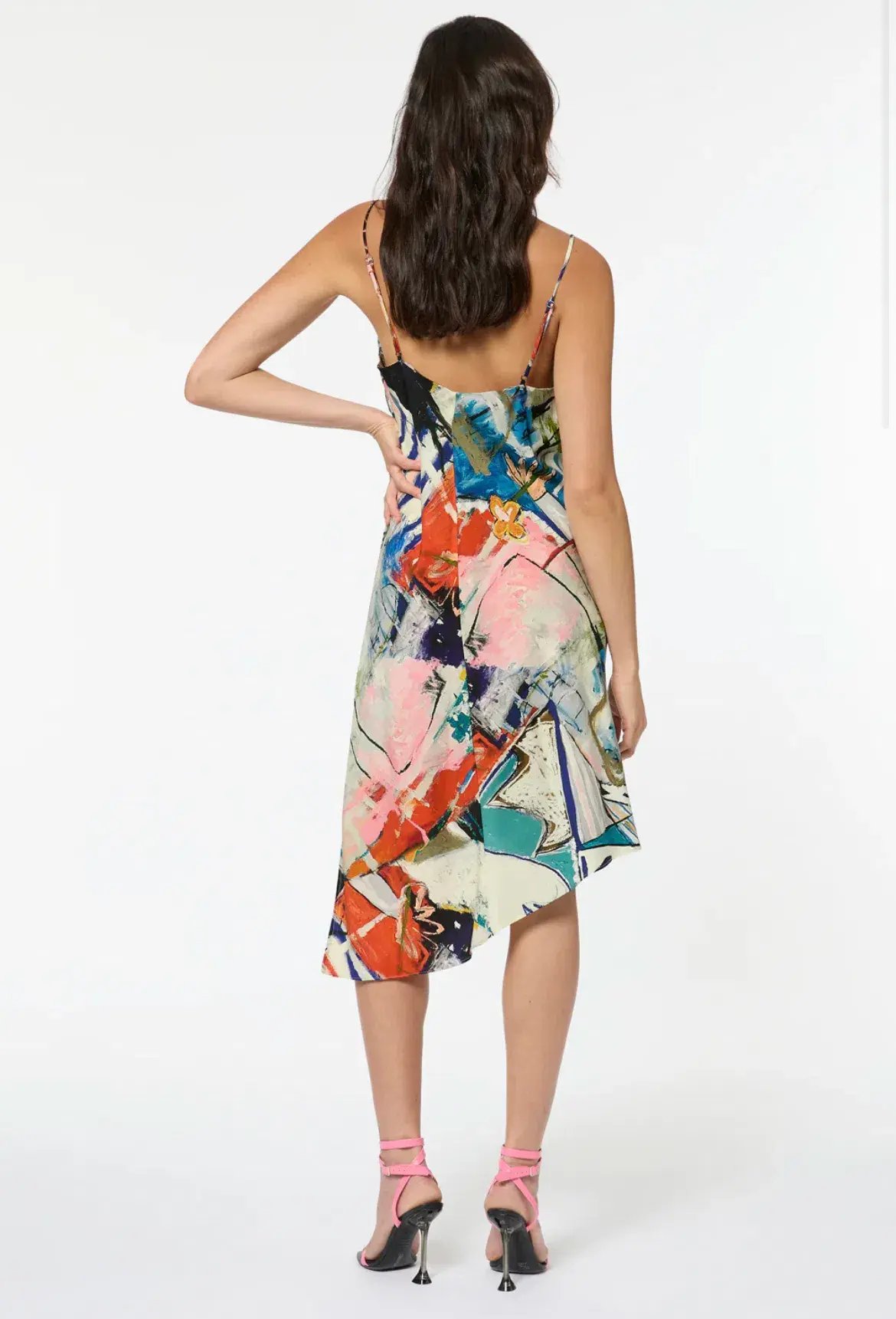 Manning Cartell Queen Of Spades Slip Dress Multi Print Size 8 photo 3